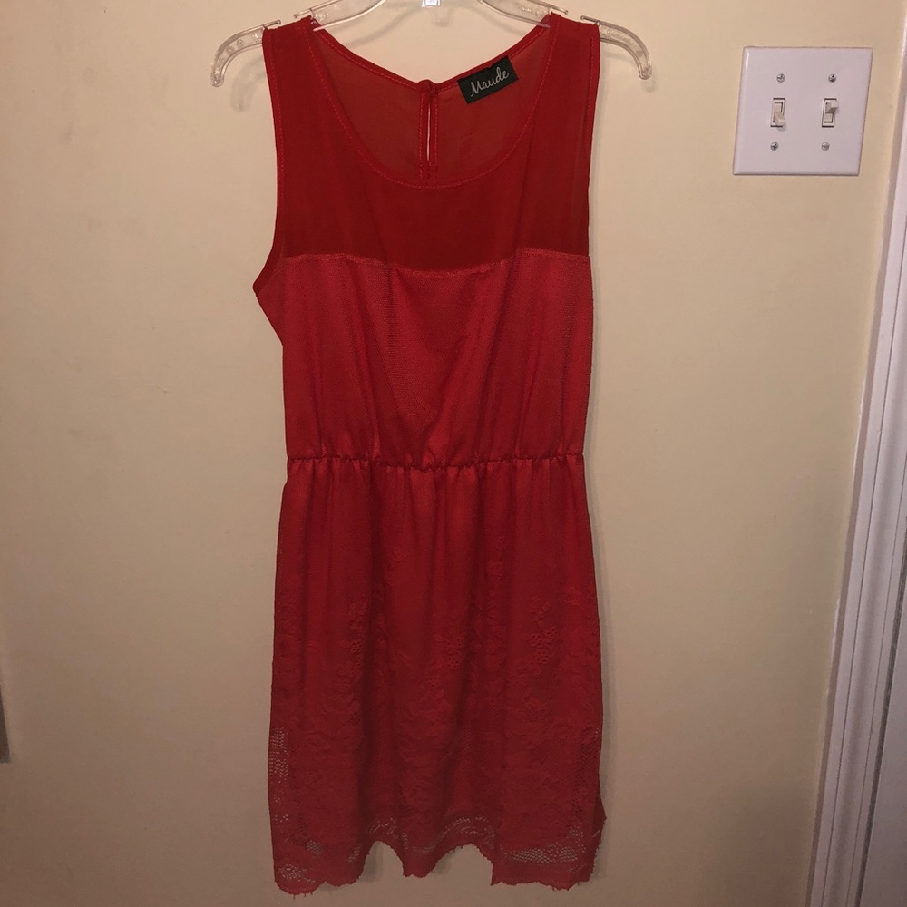 Orange lace dress - Picture 1 of 3